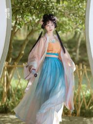 明鏡華服【朔春】宋制漢服女春季寬袖刺繡長衫漸變百迭裙改良宋抹-淘寶網 主圖 001.jpg