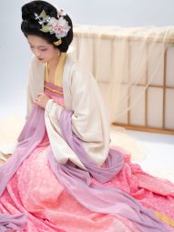 【山海明光】【几岁】传统唐制汉服齐胸破裙复原披衫法门寺粉春夏-淘宝网 主图 004.jpg